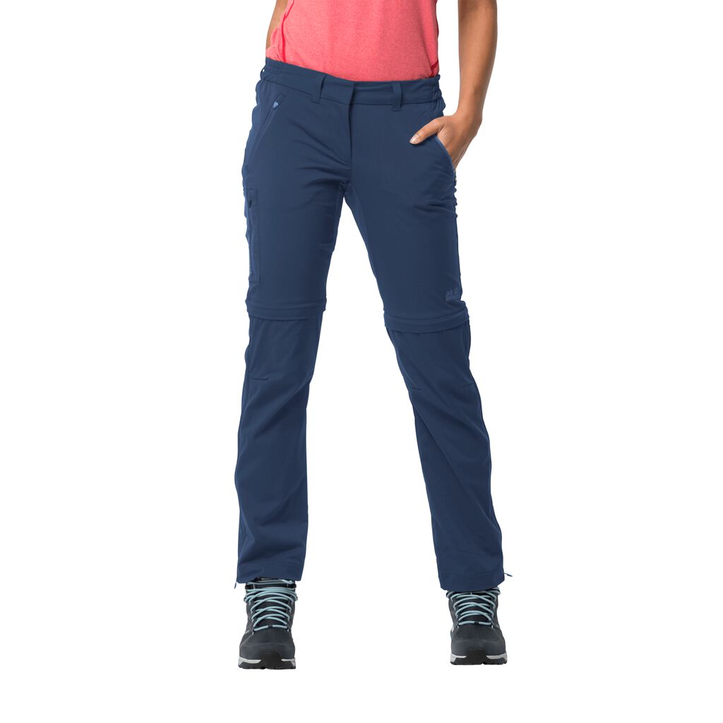 Jack Wolfskin OVERLAND Zippé AWAY Pantalons Femme Indigo Foncé - MYDLFZH-65